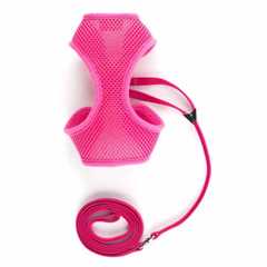 Ancol Soft Cat Harness & Lead - Pink